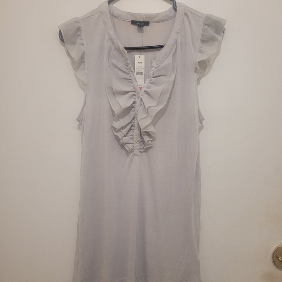 Jacob Brand Ruffle Sleeveless Top – Size Medium - Picture 2 of 6